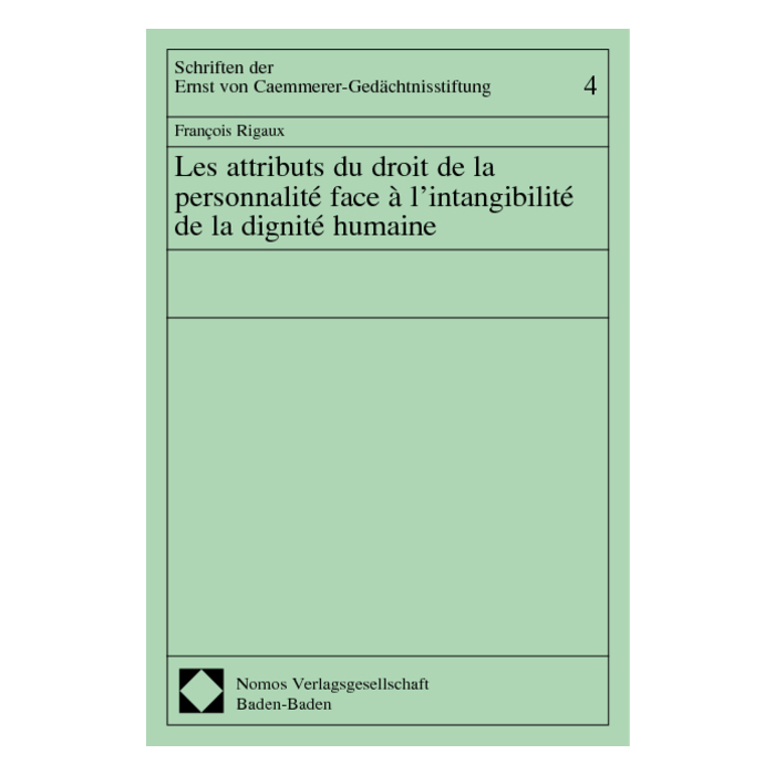 Les attributs du droit de la personnalité face à l'intangibilité de la dignité humaine Les attributs du droit de la personnalité face à l'intangibilité de la dignité humaine