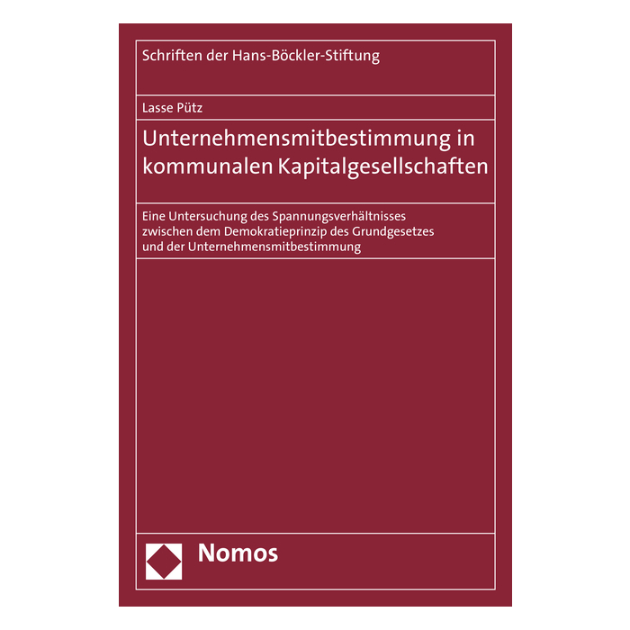 Unternehmensmitbestimmung in kommunalen Kapitalgesellschaften Unternehmensmitbestimmung in kommunalen Kapitalgesellschaften