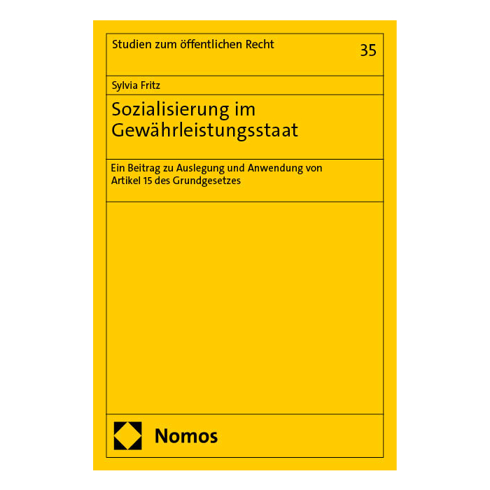 Sozialisierung im Gewährleistungsstaat Sozialisierung im Gewährleistungsstaat