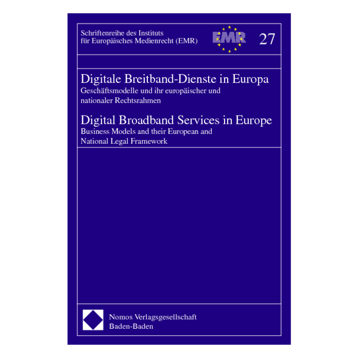 Digitale Breitband-Dienste in Europa - Digital Broadband Services in Europe Digitale Breitband-Dienste in Europa - Digital Broadband Services in Europe