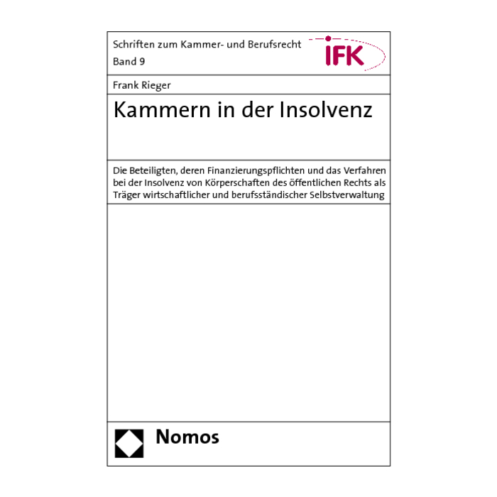 Kammern in der Insolvenz Kammern in der Insolvenz