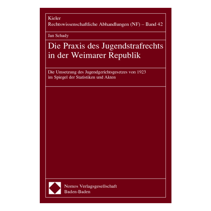 Die Praxis des Jugendstrafrechts in der Weimarer Republik Die Praxis des Jugendstrafrechts in der Weimarer Republik