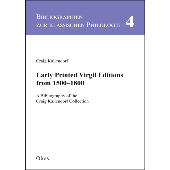 Early Printed Virgil Editions from 1500–1800 Early Printed Virgil Editions from 1500–1800