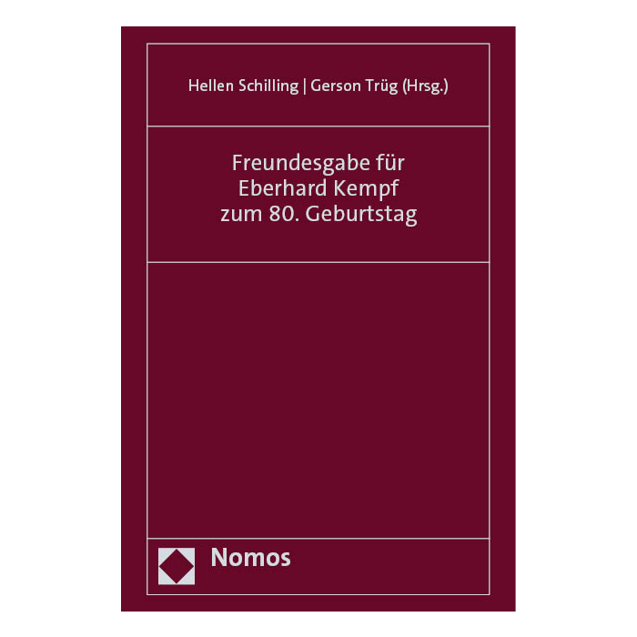 Freundesgabe für Eberhard Kempf zum 80. Geburtstag Freundesgabe für Eberhard Kempf zum 80. Geburtstag