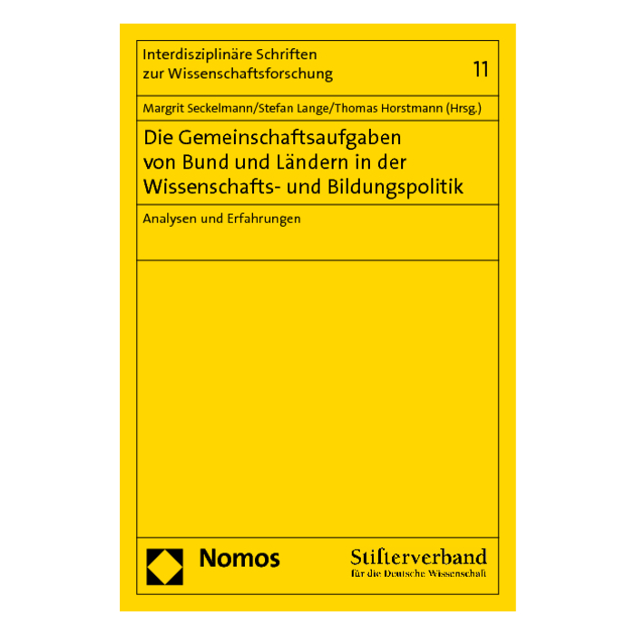 Die Gemeinschaftsaufgaben von Bund und Ländern in der Wissenschafts- und Bildungspolitik Die Gemeinschaftsaufgaben von Bund und Ländern in der Wissenschafts- und Bildungspolitik