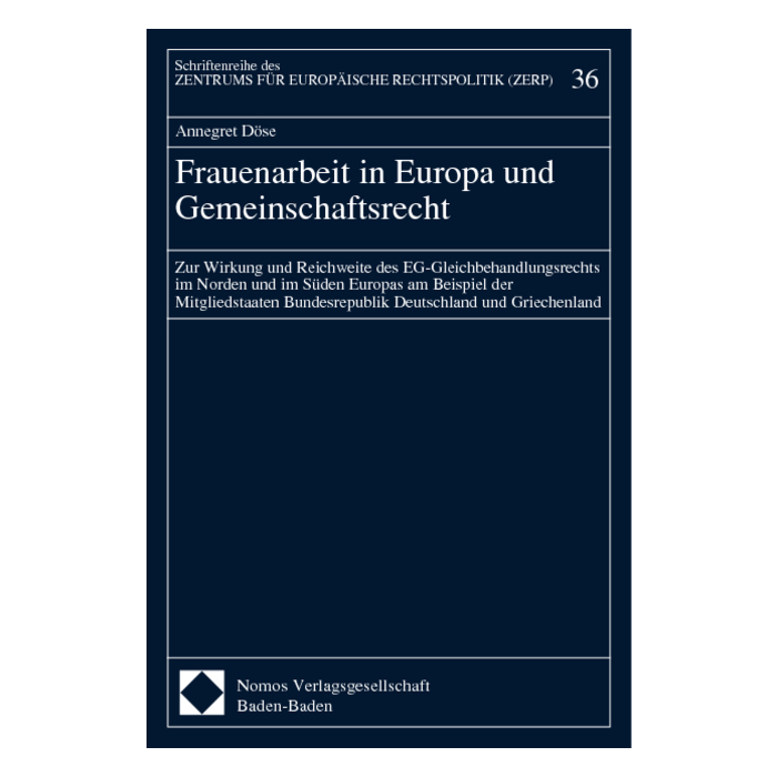 Frauenarbeit in Europa und Gemeinschaftsrecht Frauenarbeit in Europa und Gemeinschaftsrecht