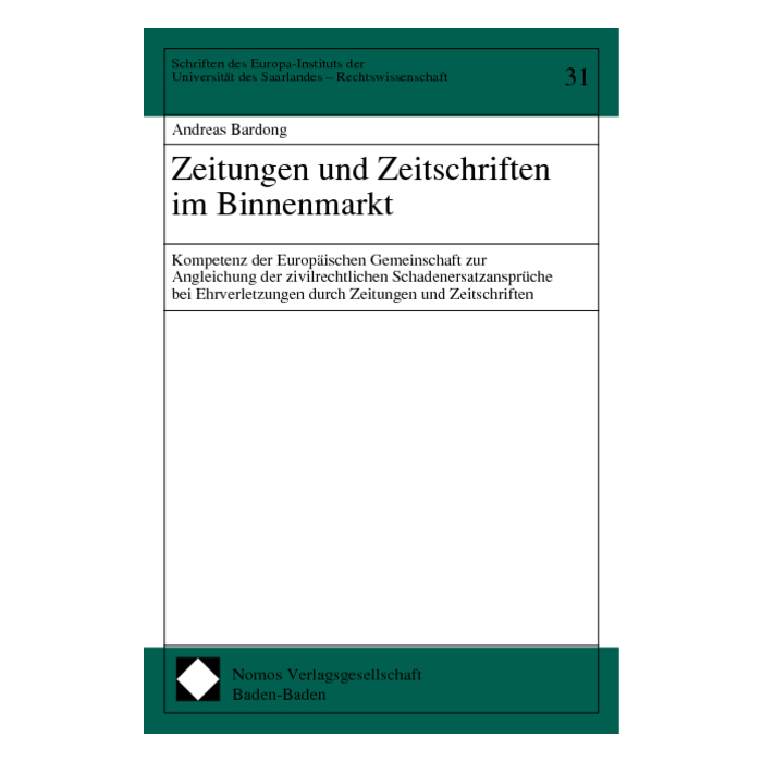 Zeitungen und Zeitschriften im Binnenmarkt Zeitungen und Zeitschriften im Binnenmarkt