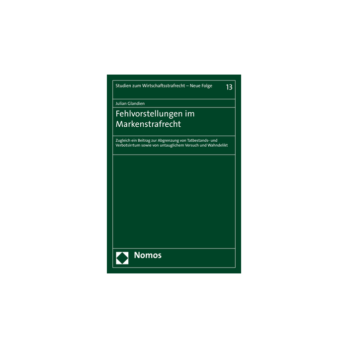Fehlvorstellungen im Markenstrafrecht Fehlvorstellungen im Markenstrafrecht