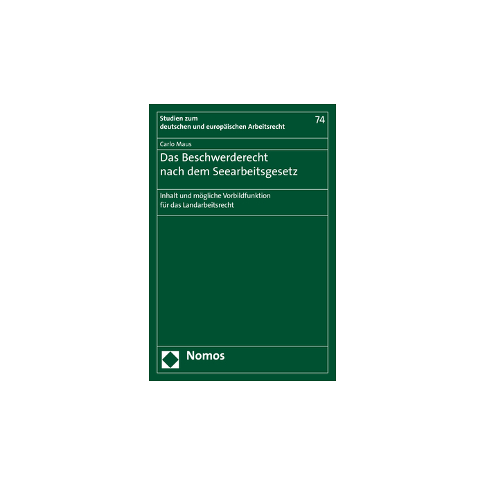 Das Beschwerderecht nach dem Seearbeitsgesetz Das Beschwerderecht nach dem Seearbeitsgesetz