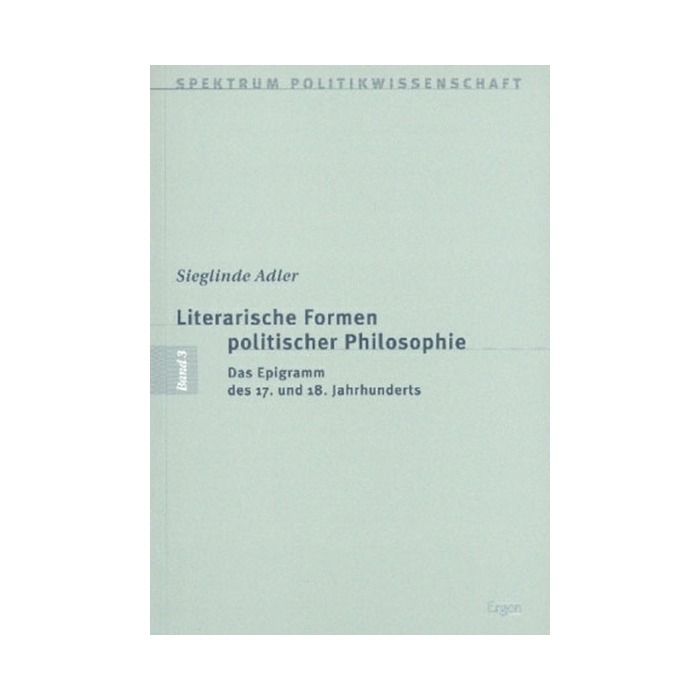 Literarische Formen politischer Philosophie Literarische Formen politischer Philosophie