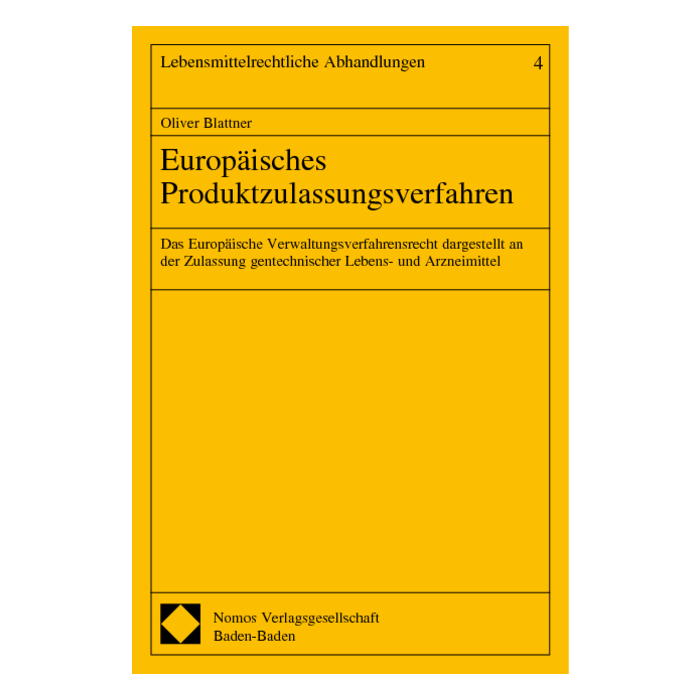 Europäisches Produktzulassungsverfahren Europäisches Produktzulassungsverfahren