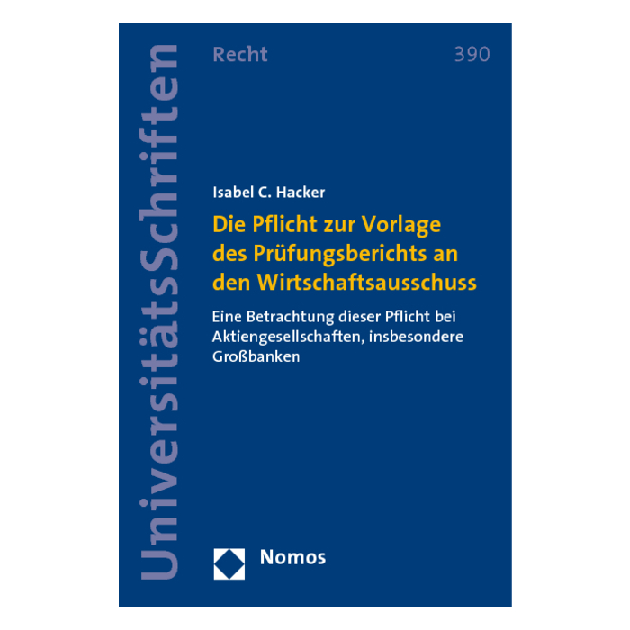 Die Pflicht zur Vorlage des Prüfungsberichts an den Wirtschaftsausschuss Die Pflicht zur Vorlage des Prüfungsberichts an den Wirtschaftsausschuss
