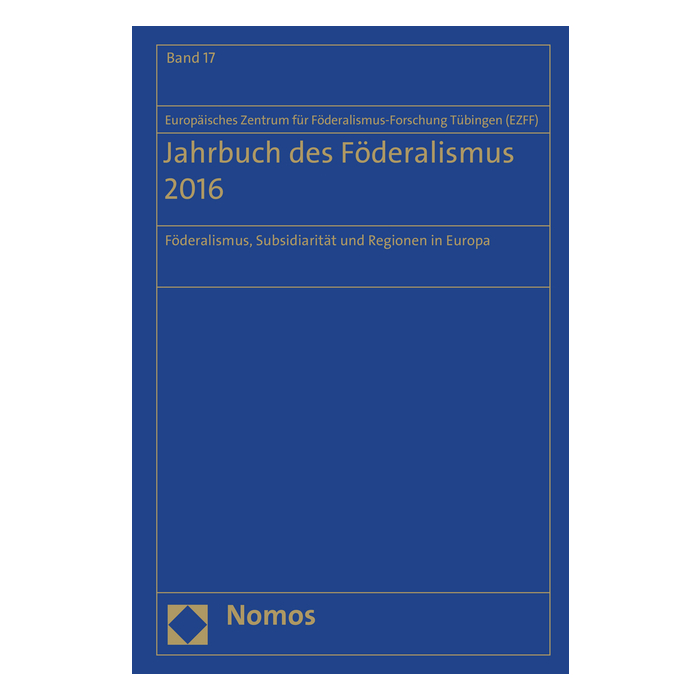 Jahrbuch des Föderalismus 2016 Jahrbuch des Föderalismus 2016