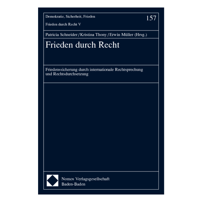 Frieden durch Recht Frieden durch Recht