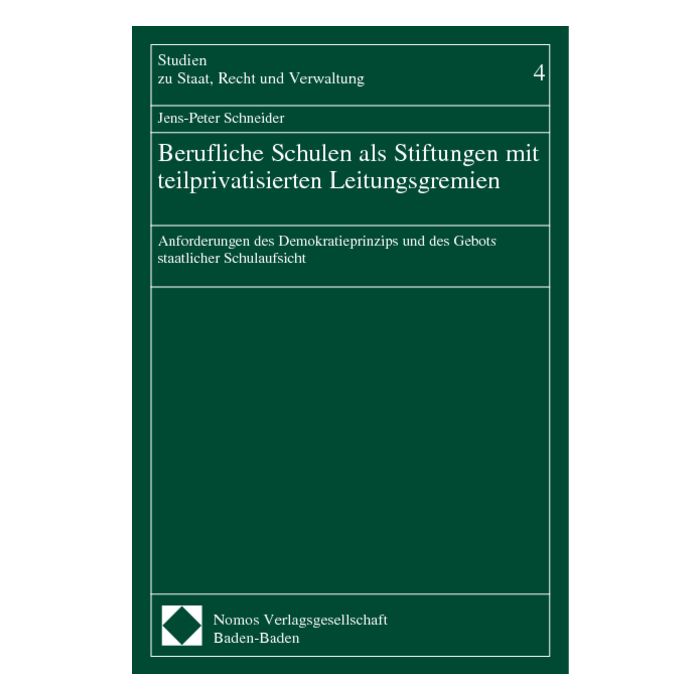 Berufliche Schulen als Stiftungen mit teilprivatisierten Leitungsgremien Berufliche Schulen als Stiftungen mit teilprivatisierten Leitungsgremien