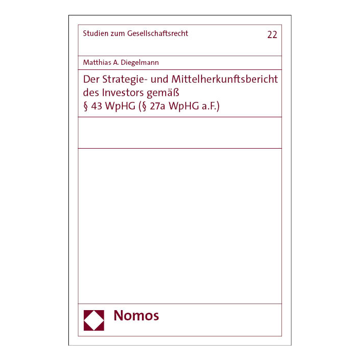 Der Strategie- und Mittelherkunftsbericht des Investors gemäß § 43 WpHG (§ 27a WpHG a.F.) Der Strategie- und Mittelherkunftsbericht des Investors gemäß § 43 WpHG (§ 27a WpHG a.F.)