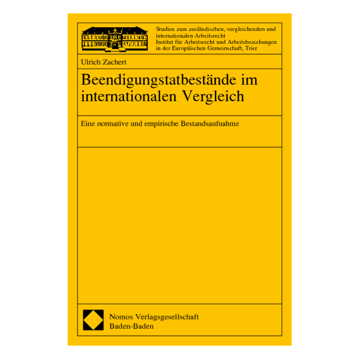 Beendigungstatbestände im internationalen Vergleich Beendigungstatbestände im internationalen Vergleich
