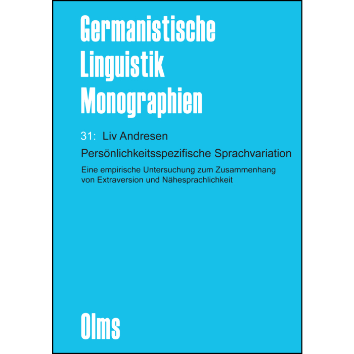 Persönlichkeitsspezifische Sprachvariation Persönlichkeitsspezifische Sprachvariation