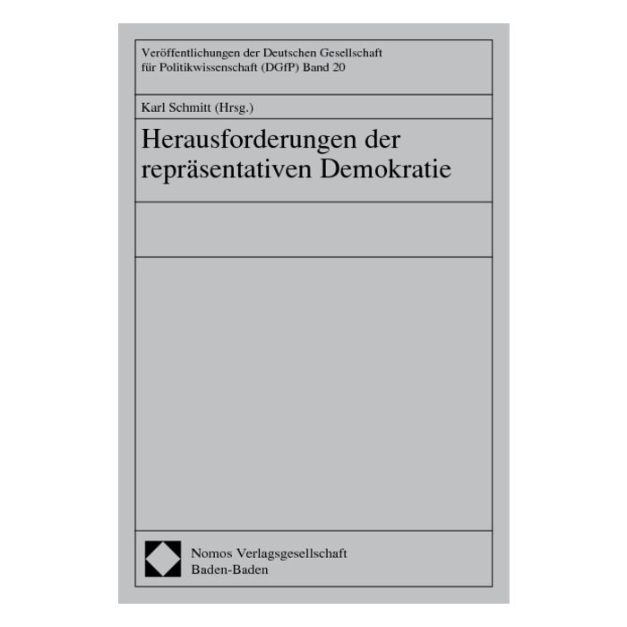 Herausforderungen der repräsentativen Demokratie Herausforderungen der repräsentativen Demokratie