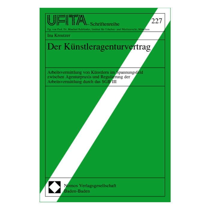 Der Künstleragenturvertrag Der Künstleragenturvertrag