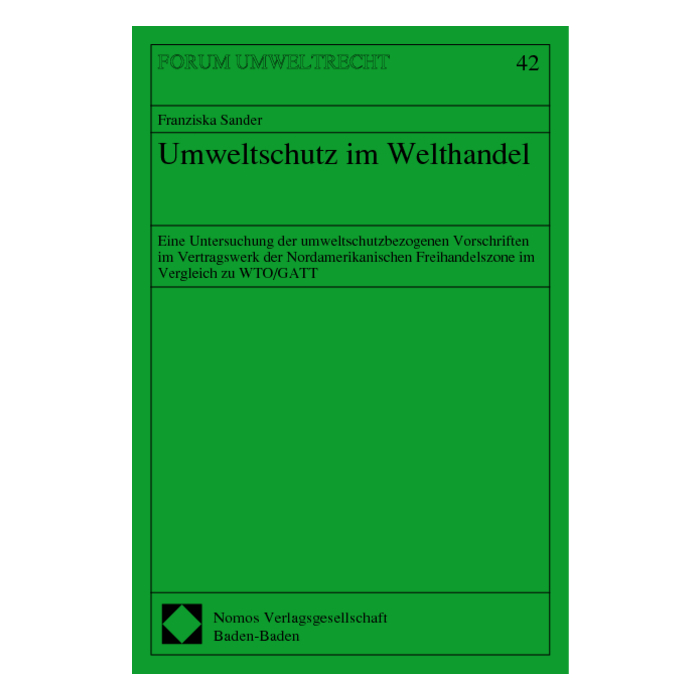 Umweltschutz im Welthandel Umweltschutz im Welthandel