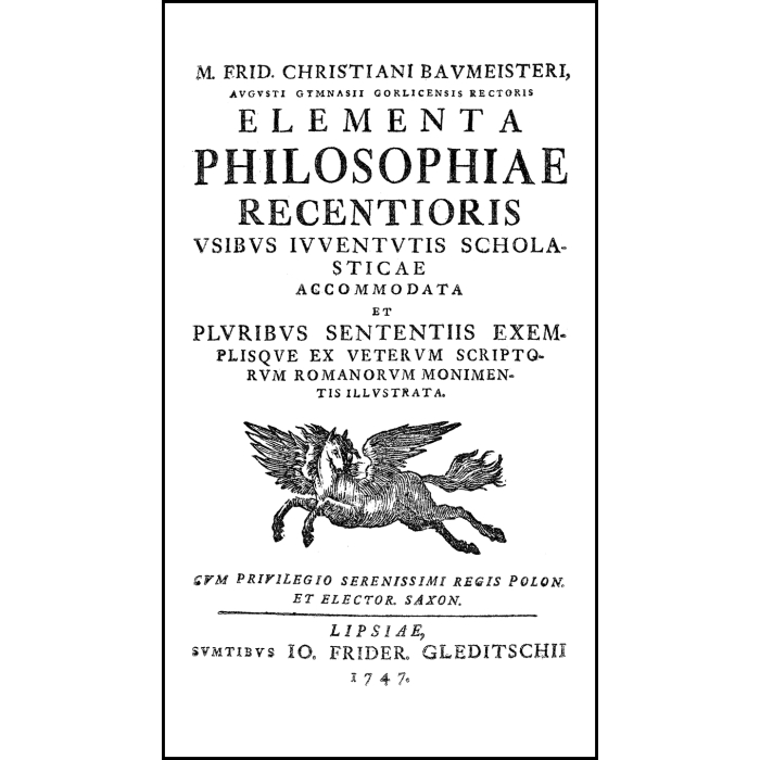 Elementa Philosophiae recentioris usibus iuventutis scholasticae accomodata Elementa Philosophiae recentioris usibus iuventutis scholasticae accomodata
