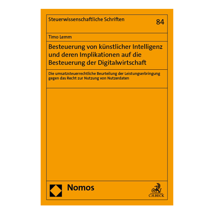 Besteuerung von künstlicher Intelligenz und deren Implikationen auf die Besteuerung der Digitalwirtschaft Besteuerung von künstlicher Intelligenz und deren Implikationen auf die Besteuerung der Digitalwirtschaft