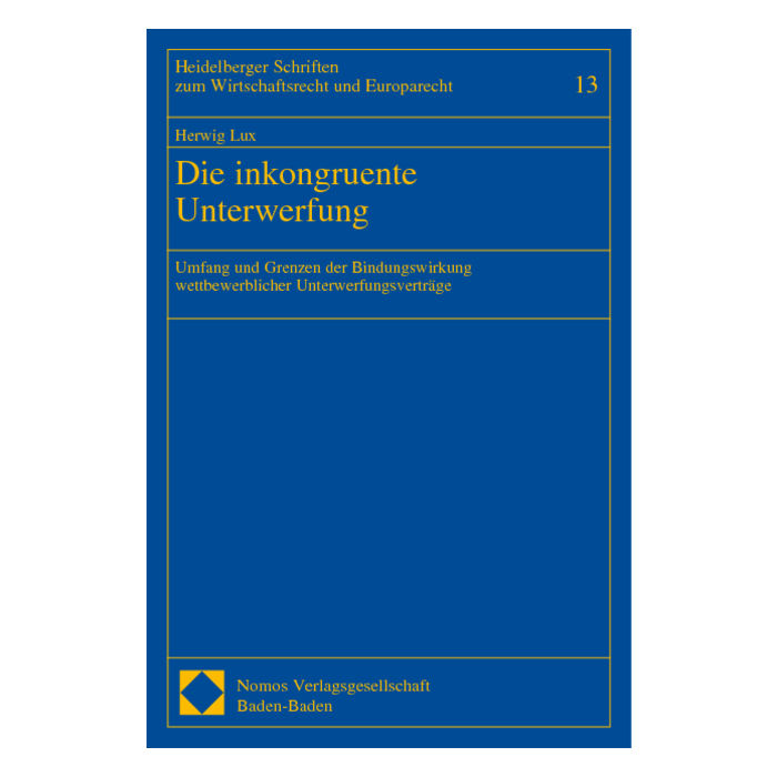 Die inkongruente Unterwerfung Die inkongruente Unterwerfung