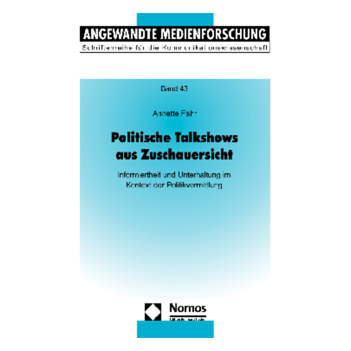 Politische Talkshows aus Zuschauersicht Politische Talkshows aus Zuschauersicht