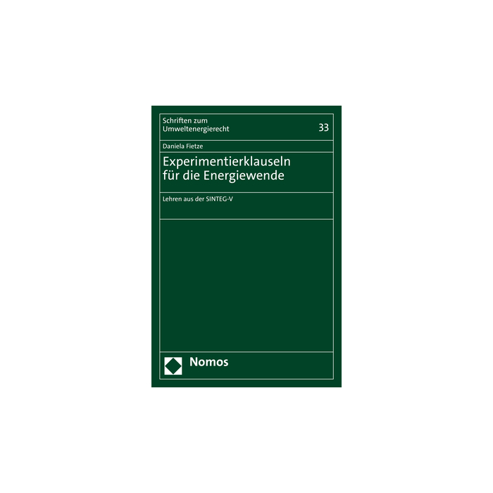Experimentierklauseln für die Energiewende Experimentierklauseln für die Energiewende