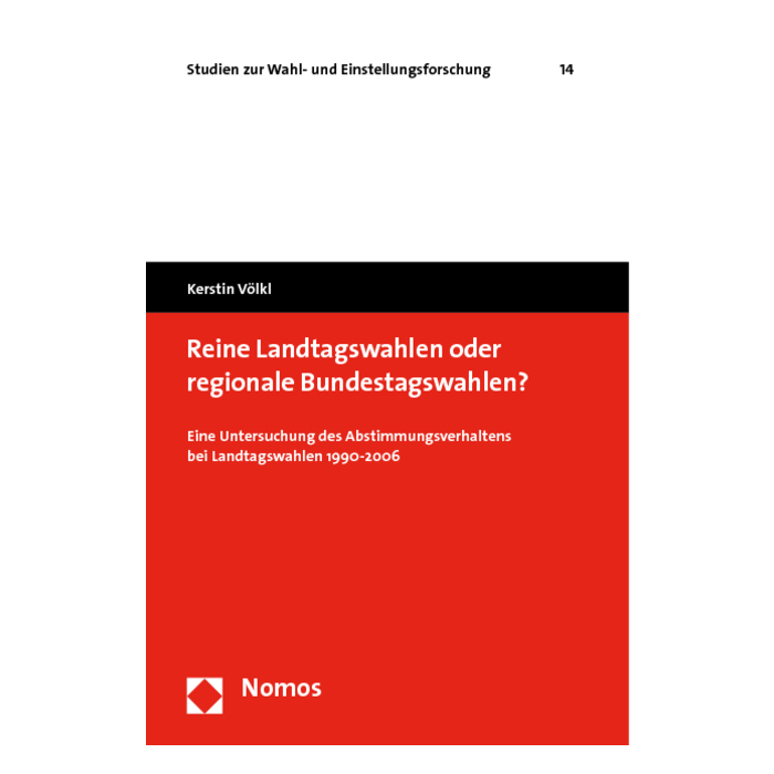 Reine Landtagswahlen oder regionale Bundestagswahlen? Reine Landtagswahlen oder regionale Bundestagswahlen?