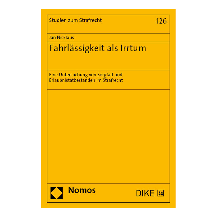 Fahrlässigkeit als Irrtum Fahrlässigkeit als Irrtum