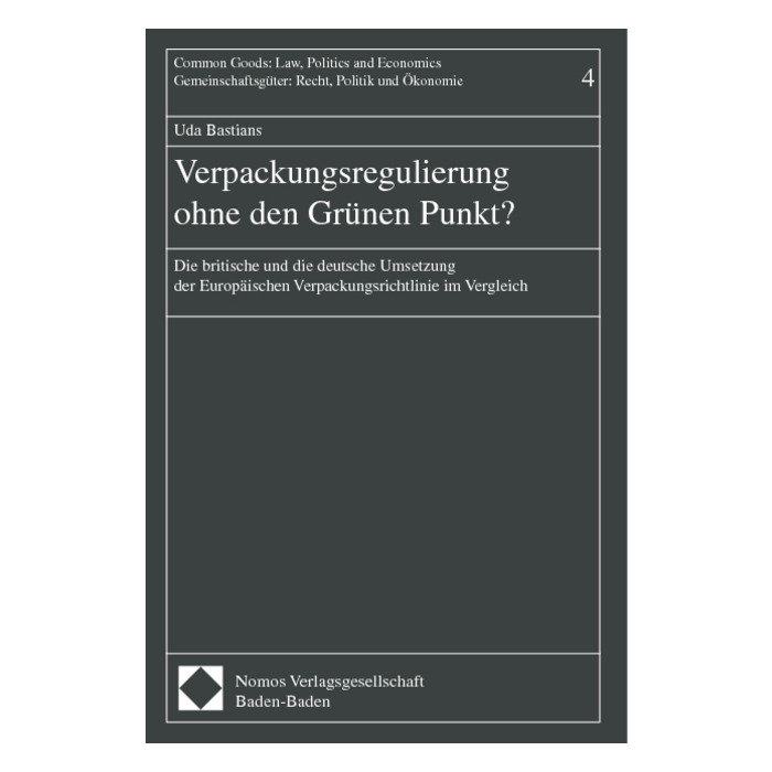 Verpackungsregulierung ohne den Grünen Punkt? Verpackungsregulierung ohne den Grünen Punkt?