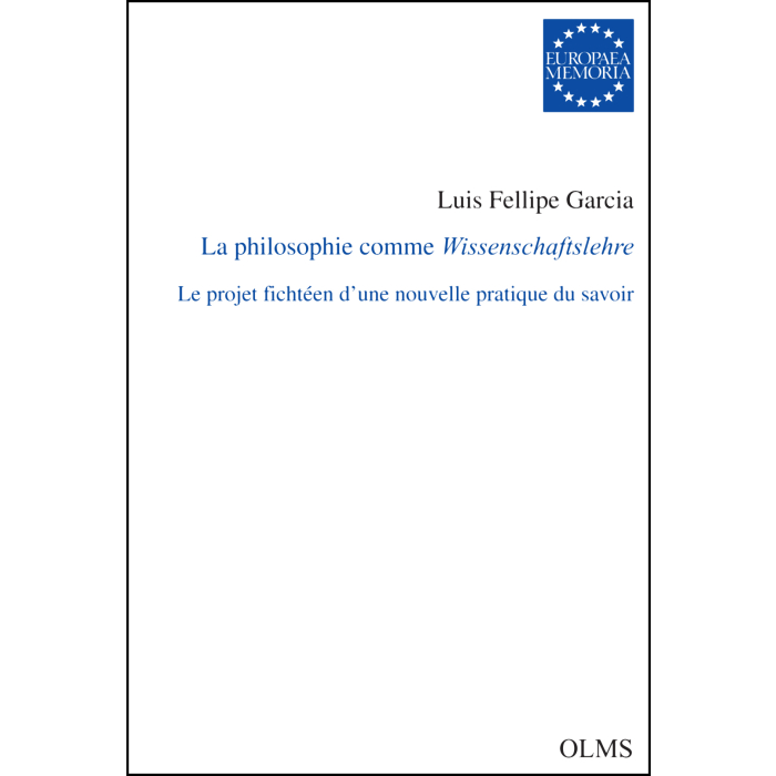 La philosophie comme Wissenschaftslehre La philosophie comme Wissenschaftslehre
