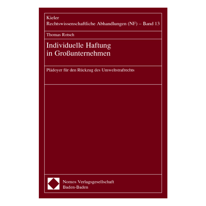 Individuelle Haftung in Großunternehmen Individuelle Haftung in Großunternehmen