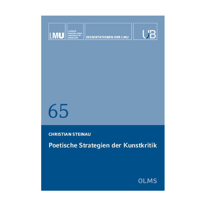 Poetische Strategien der Kunstkritik Poetische Strategien der Kunstkritik