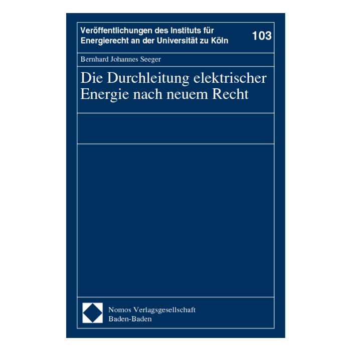 Die Durchleitung elektrischer Energie nach neuem Recht Die Durchleitung elektrischer Energie nach neuem Recht