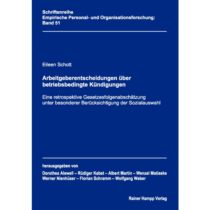Arbeitgeberentscheidungen über betriebsbedingte Kündigungen Arbeitgeberentscheidungen über betriebsbedingte Kündigungen