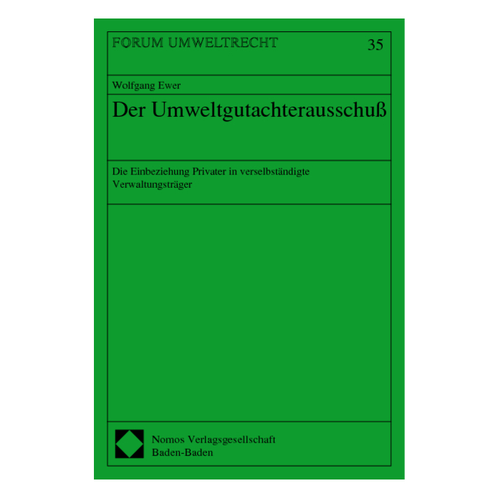 Der Umweltgutachterausschuß Der Umweltgutachterausschuß
