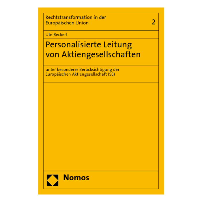 Personalisierte Leitung von Aktiengesellschaften Personalisierte Leitung von Aktiengesellschaften