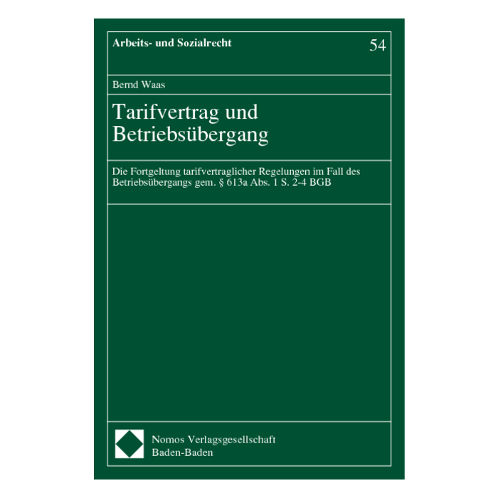 Tarifvertrag und Betriebsübergang Tarifvertrag und Betriebsübergang