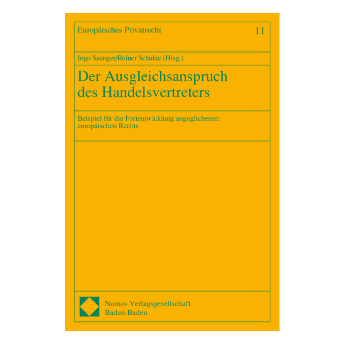 Der Ausgleichsanspruch des Handelsvertreters Der Ausgleichsanspruch des Handelsvertreters