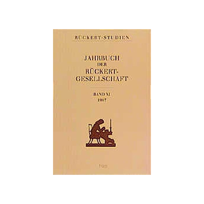 Jahrbuch der Rückert Gesellschaft Jahrbuch der Rückert Gesellschaft
