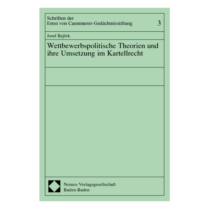 Wettbewerbspolitische Theorien und ihre Umsetzung im Kartellrecht Wettbewerbspolitische Theorien und ihre Umsetzung im Kartellrecht