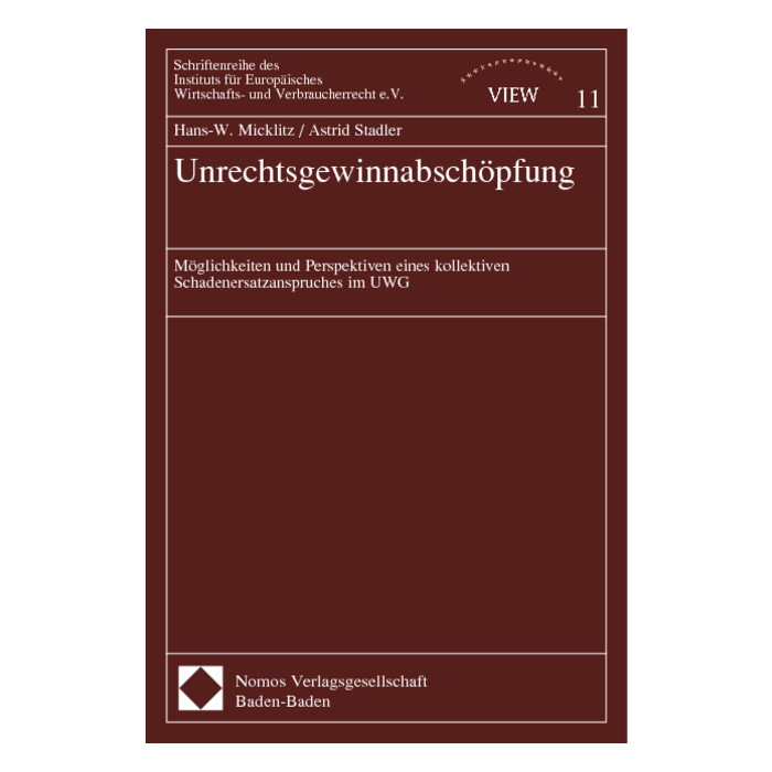 Unrechtsgewinnabschöpfung Unrechtsgewinnabschöpfung