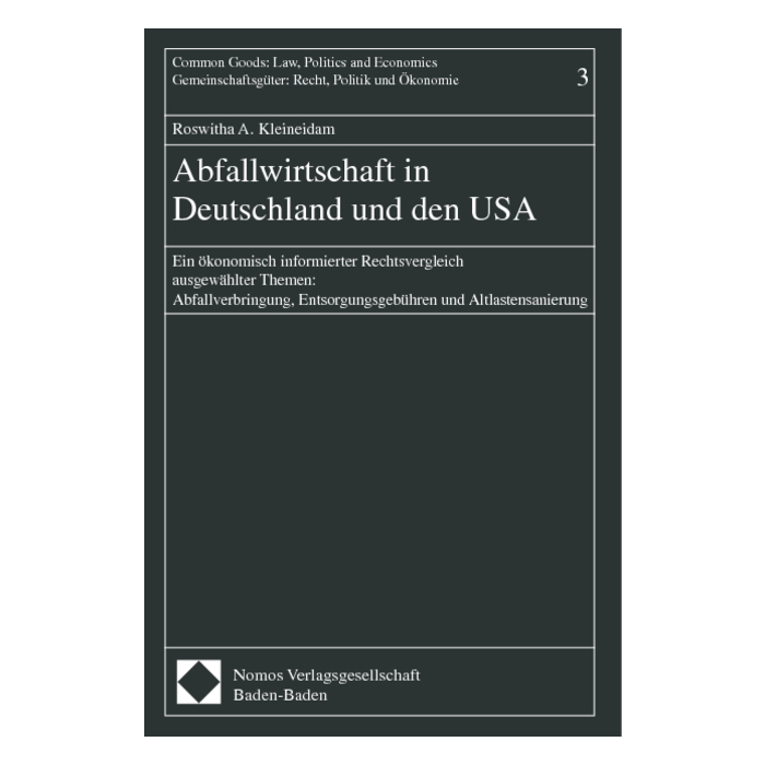 Abfallwirtschaft in Deutschland und den USA Abfallwirtschaft in Deutschland und den USA