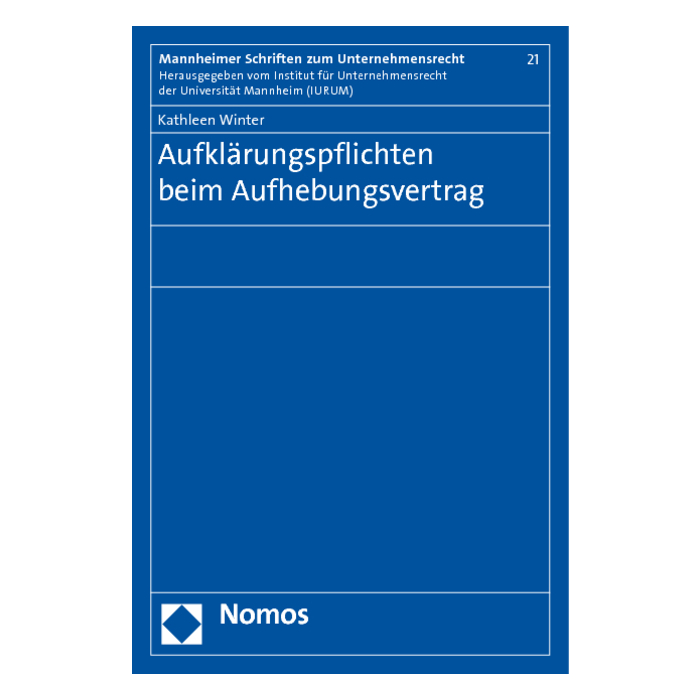 Aufklärungspflichten beim Aufhebungsvertrag Aufklärungspflichten beim Aufhebungsvertrag