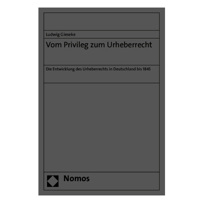 Vom Privileg zum Urheberrecht Vom Privileg zum Urheberrecht
