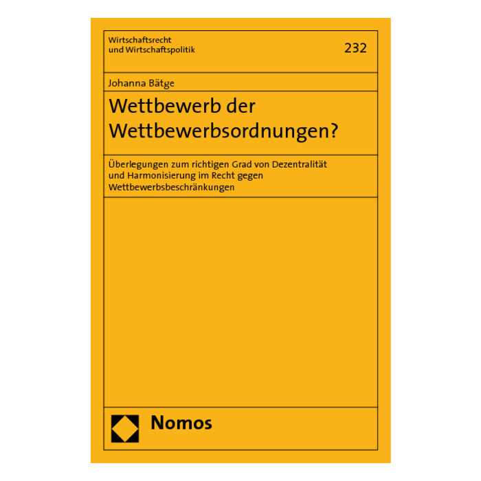 Wettbewerb der Wettbewerbsordnungen? Wettbewerb der Wettbewerbsordnungen?