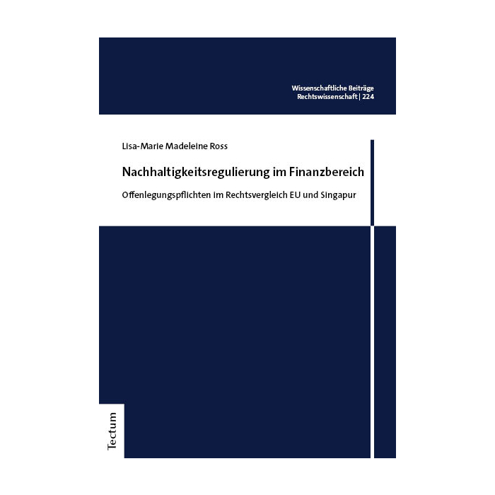 Nachhaltigkeitsregulierung im Finanzbereich Nachhaltigkeitsregulierung im Finanzbereich